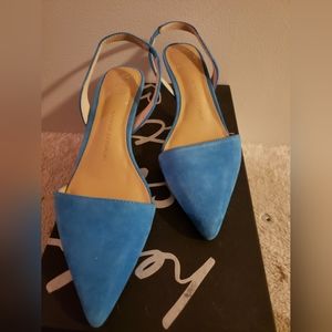 BR Turquoise sling backs size 6